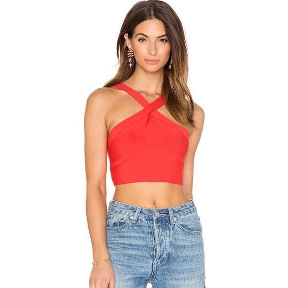 NWOT BCBGMAXAZRIA REVOLVE Jayla Halter Crop Top Size Small - Picture 1 of 5